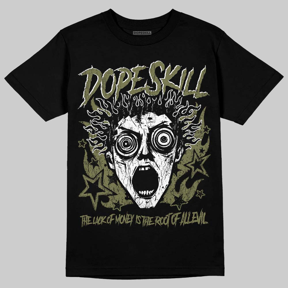 Olive Sneakers DopeSkill T-Shirt Root of Evil Graphic Streetwear - Black