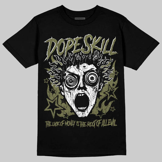 Olive Sneakers DopeSkill T-Shirt Root of Evil Graphic Streetwear - Black