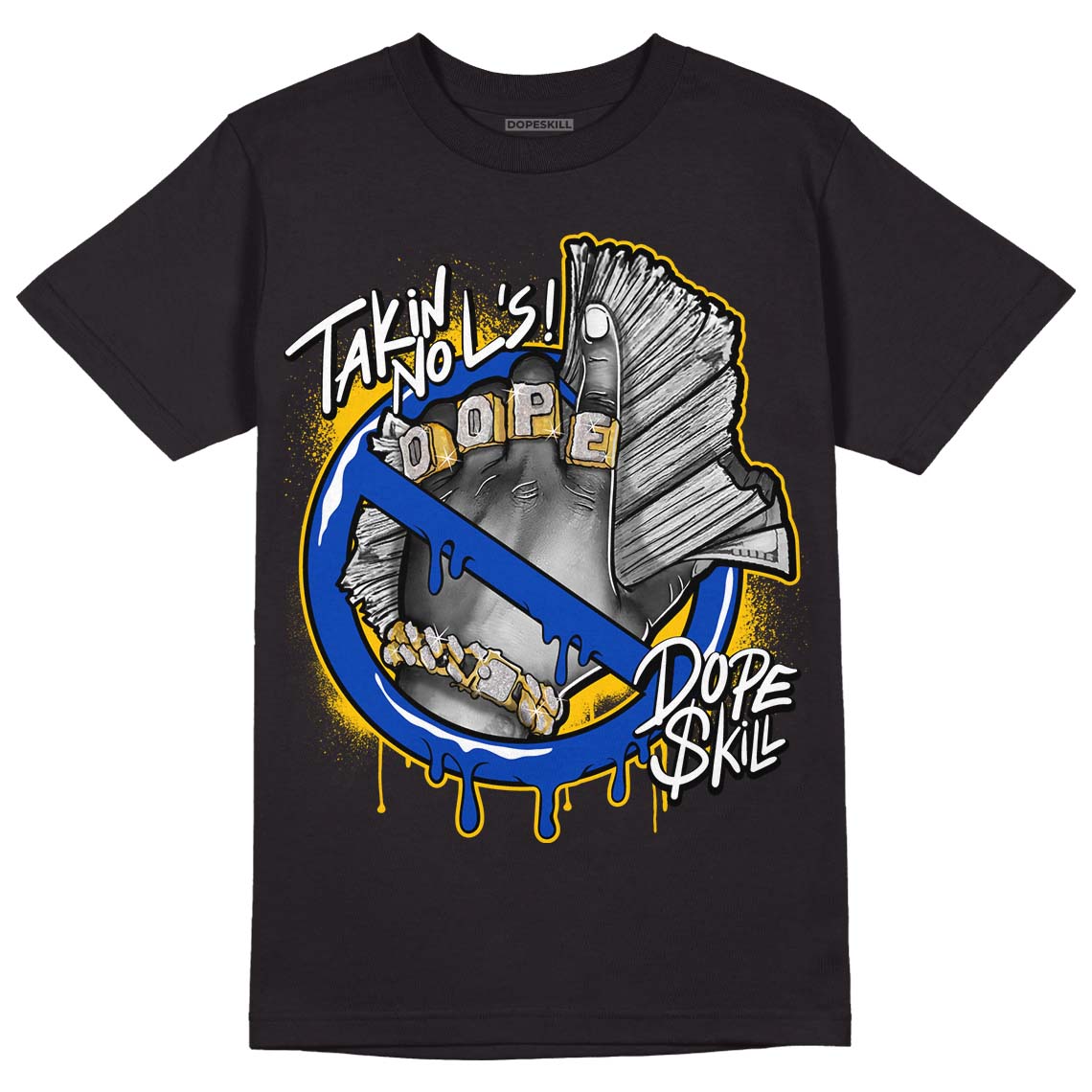 Jordan 14 “Laney” DopeSkill T-Shirt Takin No L's Graphic Streetwear - Black