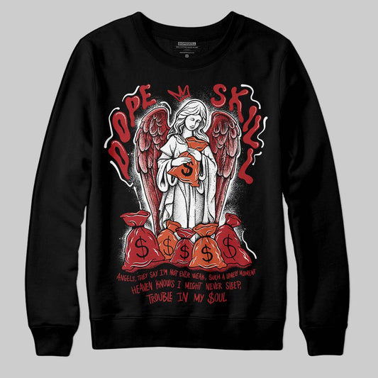 Nigel Sylvester x Air Jordan 4 ‘Brick by Brick’ DopeSkill Sweatshirt Angels Graphic Streetwear - Black