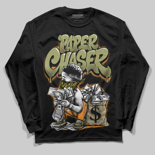 Olive Sneakers DopeSkill Long Sleeve T-Shirt Paper Chaser Boy Graphic Streetwear - Black