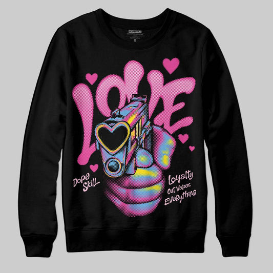 Dunk Low GS 'Triple Pink' DopeSkill Sweatshirt Love Graphic Streetwear - black