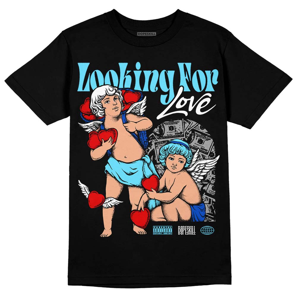 Dunk Low Argon DopeSkill T-Shirt Looking For Love Graphic Streetwear - Black