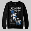 Jordan 1 Low OG “Storm Blue” DopeSkill Sweatshirt Play together, Stay together Graphic Streetwear - Black