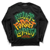 Green Sneakers DopeSkill Long Sleeve T-Shirt Never Forget Loyalty Graphic Streetwear - Black 