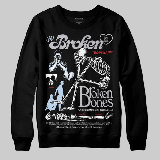 Jordan 5 Retro OG Black Metallic Reimagined DopeSkill Sweatshirt Broken Bones Graphic Streetwear - Black