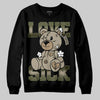 Olive Sneakers DopeSkill Sweatshirt Love Sick Graphic Streetwear - Black