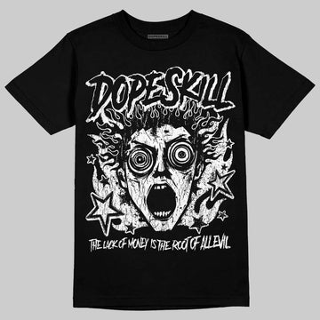 Black and White Sneakers DopeSkill T-Shirt Root of Evil Graphic Streetwear - Black