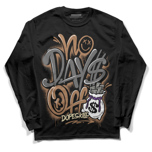 Jordan 6 WMNS Gore-Tex Brown Kelp DopeSkill Long Sleeve T-Shirt No Days Off Graphic Streetwear - Black