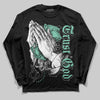 Jordan 3 "Green Glow" DopeSkill Long Sleeve T-Shirt Trust God Graphic Streetwear - Black