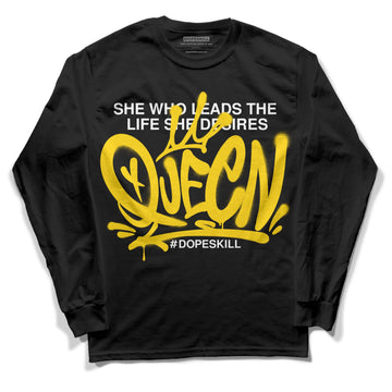 Jordan 6 “Yellow Ochre” DopeSkill Long Sleeve T-Shirt Queen Graphic Streetwear - Black