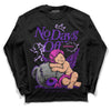 Jordan 13 Court Purple DopeSkill Long Sleeve T-Shirt New No Days Off Graphic Streetwear - Black