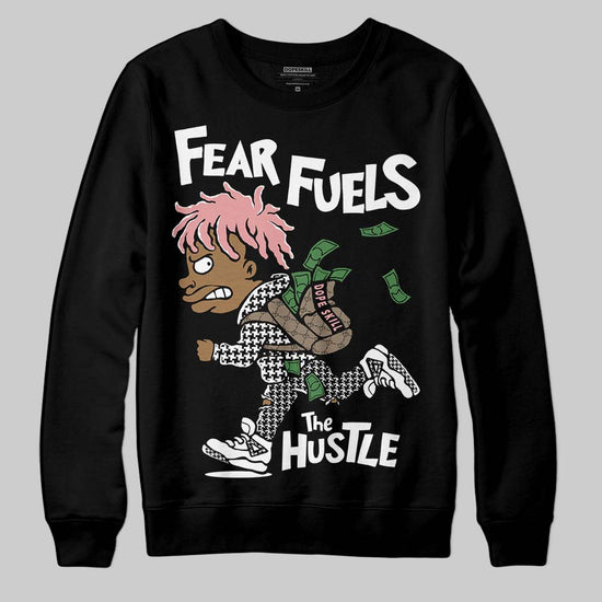 Harris Tweed x Wmns Dunk Low 'Black Phantom' DopeSkill Sweatshirt Fear Fuels The Hustle Graphic Streetwear - black