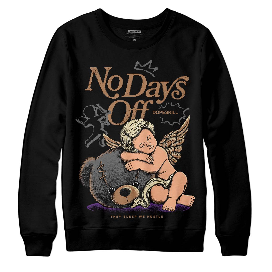 Jordan 6 WMNS Gore-Tex Brown Kelp DopeSkill Sweatshirt New No Days Off Graphic Streetwear - Black