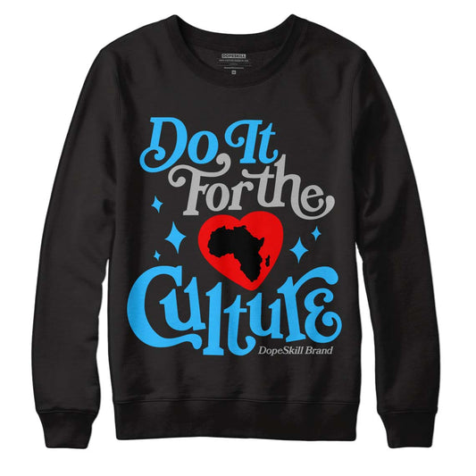 Jordan 2 Low "University Blue" DopeSkill Sweatshirt Do It For The Culture Graphic Streetwear - Black