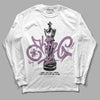 Jordan 2 “Mauve/Off-Noir” DopeSkill Long Sleeve T-Shirt King Chess Graphic Streetwear  - White 