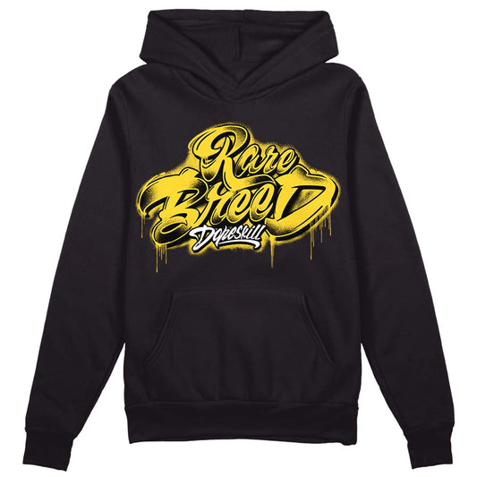 Jordan 4 Tour Yellow Thunder DopeSkill Hoodie Sweatshirt Rare Breed Type Graphic Streetwear - Black