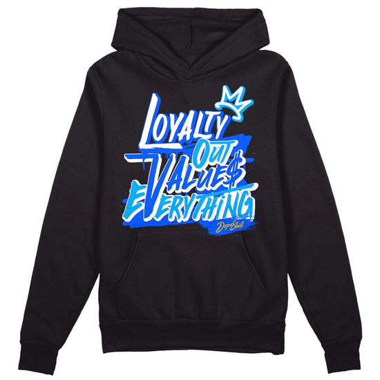 Royal Blue Sneakers DopeSkill Hoodie Sweatshirt LOVE Graphic Streetwear - Black