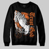 Orange Black White DopeSkill Sweatshirt Trust God Graphic Streetwear - Black