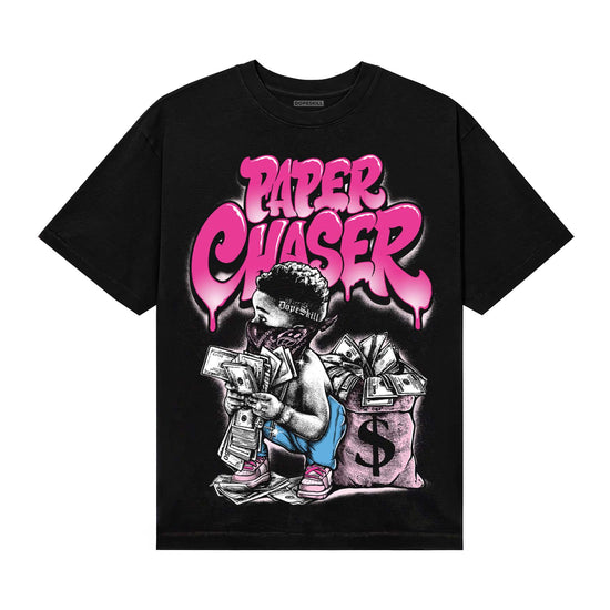 Pink Sneakers DopeSkill T-Shirt Paper Chaser Boy Graphic Streetwear  - Black