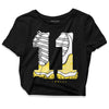 Jordan 11 Low 'Yellow Snakeskin' DopeSkill Women's Crop Top No.11 Graphic Streetwear - Black