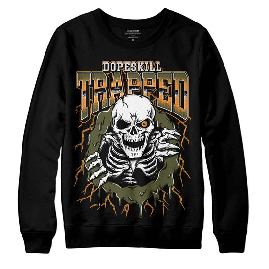 Jordan 5 "Olive" DopeSkill Sweatshirt Trapped Halloween Graphic Streetwear - Black