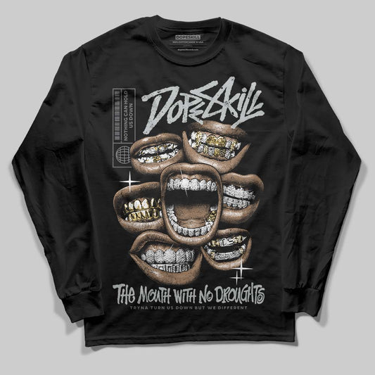 Jordan 4 “Fear” DopeSkill Long Sleeve T-Shirt The Mouth With No Droughts Graphic Streetwear - Black