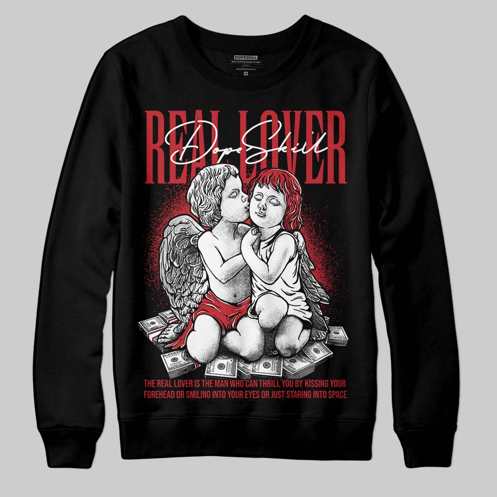 Jordan 1 Low OG "Chicago" DopeSkill Sweatshirt Real Lover Graphic Streetwear - Black