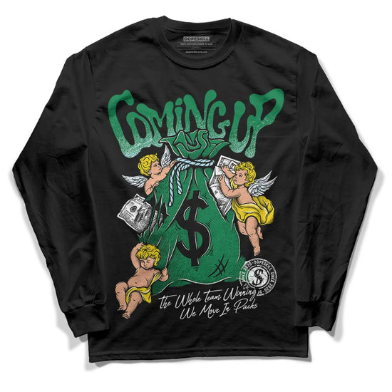 Jordan 5 “Lucky Green” DopeSkill Long Sleeve T-Shirt Money Bag Coming Up Streetwear - Black