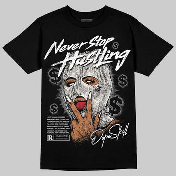 Jordan 3 Retro Pure Money DopeSkill T-Shirt Never Stop Hustling Graphic Streetwear - Black