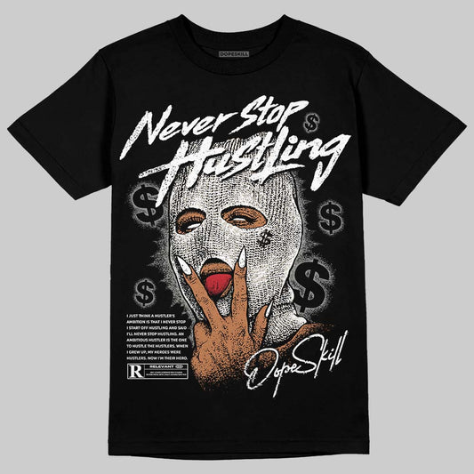 Jordan 3 Retro Pure Money DopeSkill T-Shirt Never Stop Hustling Graphic Streetwear - Black
