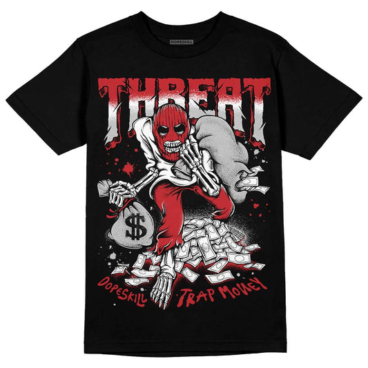 Jordan 12 “Red Taxi” DopeSkill T-Shirt Threat Graphic Streetwear - Black