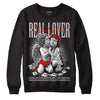 Jordan 2 Retro "Black Cement" DopeSkill Sweatshirt Real Lover Graphic Streetwear - Black