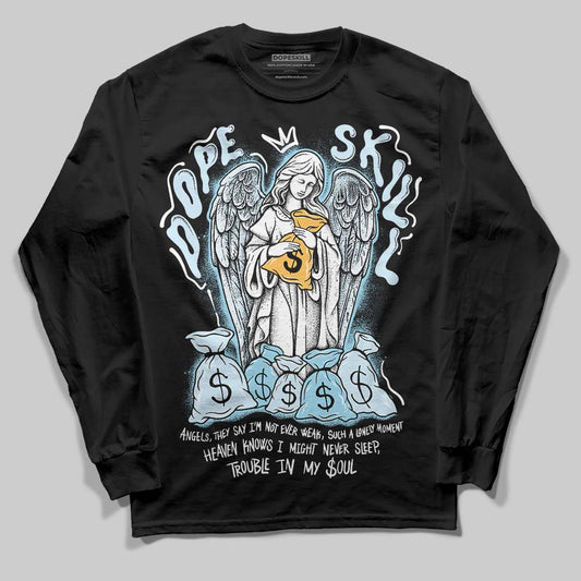 Vans Knu Stack Vintage Satin Dream Blue DopeSkill Long Sleeve T-Shirt Angels Graphic Streetwear - black