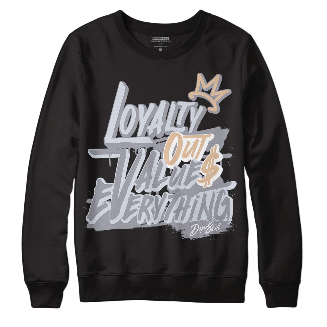 Jordan 4 Retro Frozen Moments DopeSkill Sweatshirt LOVE Graphic Streetwear - Black 