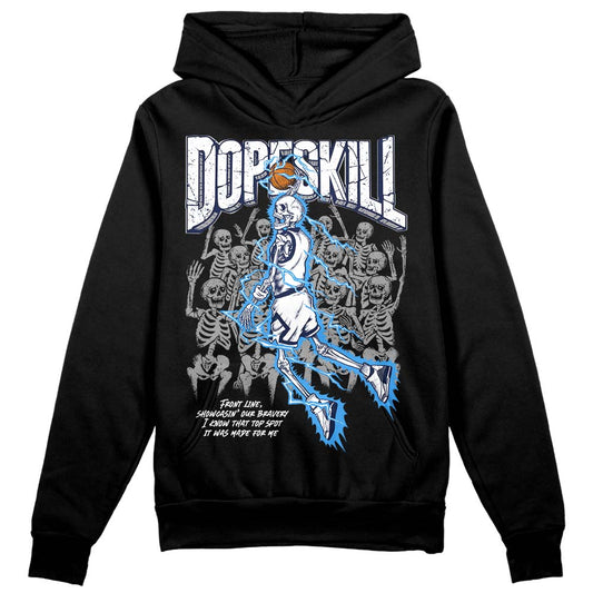 Jordan Spiz’ike Low “White/Obsidian” DopeSkill Hoodie Sweatshirt Thunder Dunk Graphic Streetwear - Black