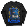 Royal Blue Sneakers DopeSkill Long Sleeve T-Shirt Black King Graphic Streetwear - Black