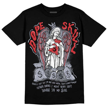 Jordan 4 “Bred Reimagined” DopeSkill T-Shirt Angels Graphic Streetwear - Black