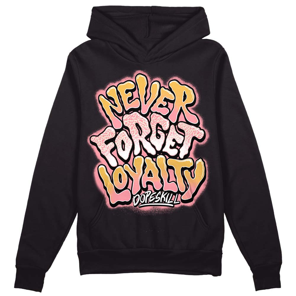 Jordan 3 GS “Red Stardust” DopeSkill Hoodie Sweatshirt Never Forget Loyalty Graphic Streetwear - Black