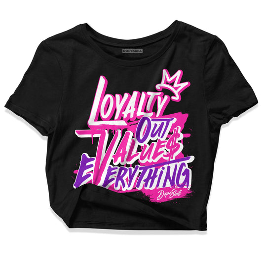 Pink Sneakers DopeSkill Women's Crop Top LOVE Graphic Streetwear - Black 