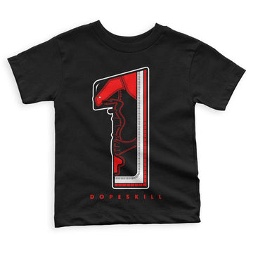 Jordan 1 Retro High OG "Satin Bred" DopeSkill Toddler Kids T-shirt No.1 Graphic Streetwear - Black