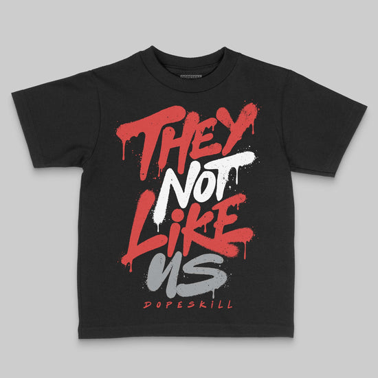 Jordan 4 Retro Toro Bravo DopeSkill Toddler Kids T-shirt They Not Like Us Graphic Streetwear - Black