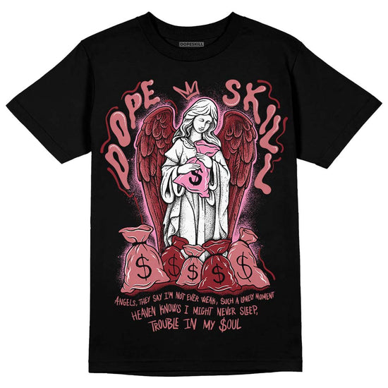 Valentine's Day Collection DopeSkill T-Shirt Angels Graphic Streetwear - Black