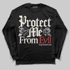 Nigel Sylvester x Jordan 1 Low OG “Nitro” DopeSkill Long Sleeve T-Shirt Protect Me From Evil Graphic Streetwear - Black