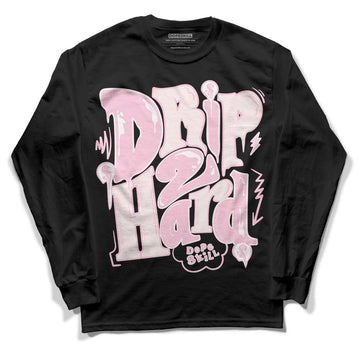 Dunk Low LX Pink Foam DopeSkill Long Sleeve T-Shirt Drip Too Hard Graphic Streetwear - Black