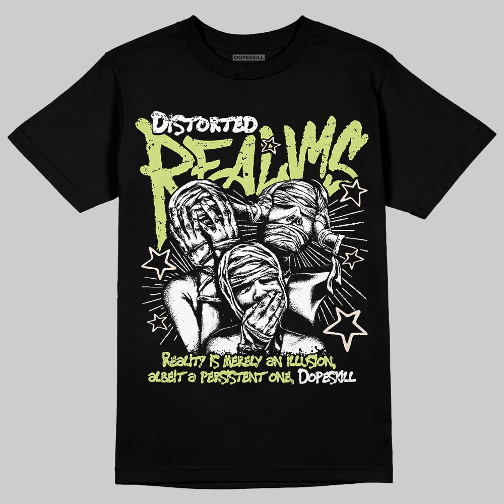 Jordan 5 “Luminous Green” DopeSkill T-Shirt Distorted Realms Graphic Streetwear - Black