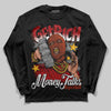 Nigel Sylvester x Air Jordan 4 ‘Brick by Brick’ DopeSkill Long Sleeve T-Shirt Get Rich Graphic Streetwear - Black