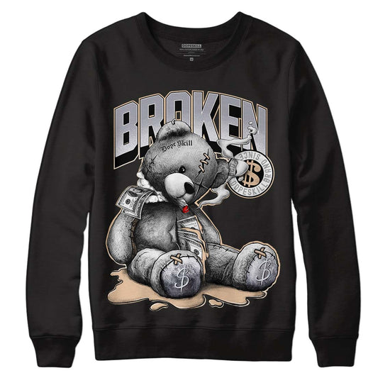 Jordan 4 Retro Frozen Moments DopeSkill Sweatshirt Sick Bear Graphic Streetwear - Black