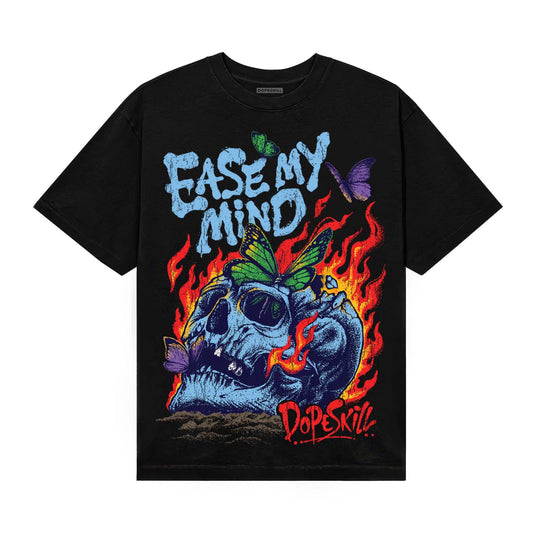 University Blue Sneakers DopeSkill T-Shirt Ease My Mind Graphic Streetwear - black
