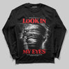 Black and White Sneakers DopeSkill Long Sleeve T-Shirt Look In My Eyes Graphic Streetwear - Black